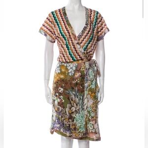 Missoni Multicolor Floral Wrap Dress